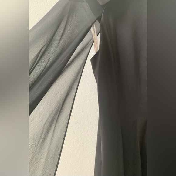 SZ 6 MIKAEL AGHAL Black Flowy Maxi Dress - Picture 4 of 5